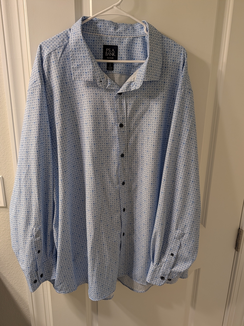 Jos. A. Bank Light Blue Micro-Print Dress Shirt